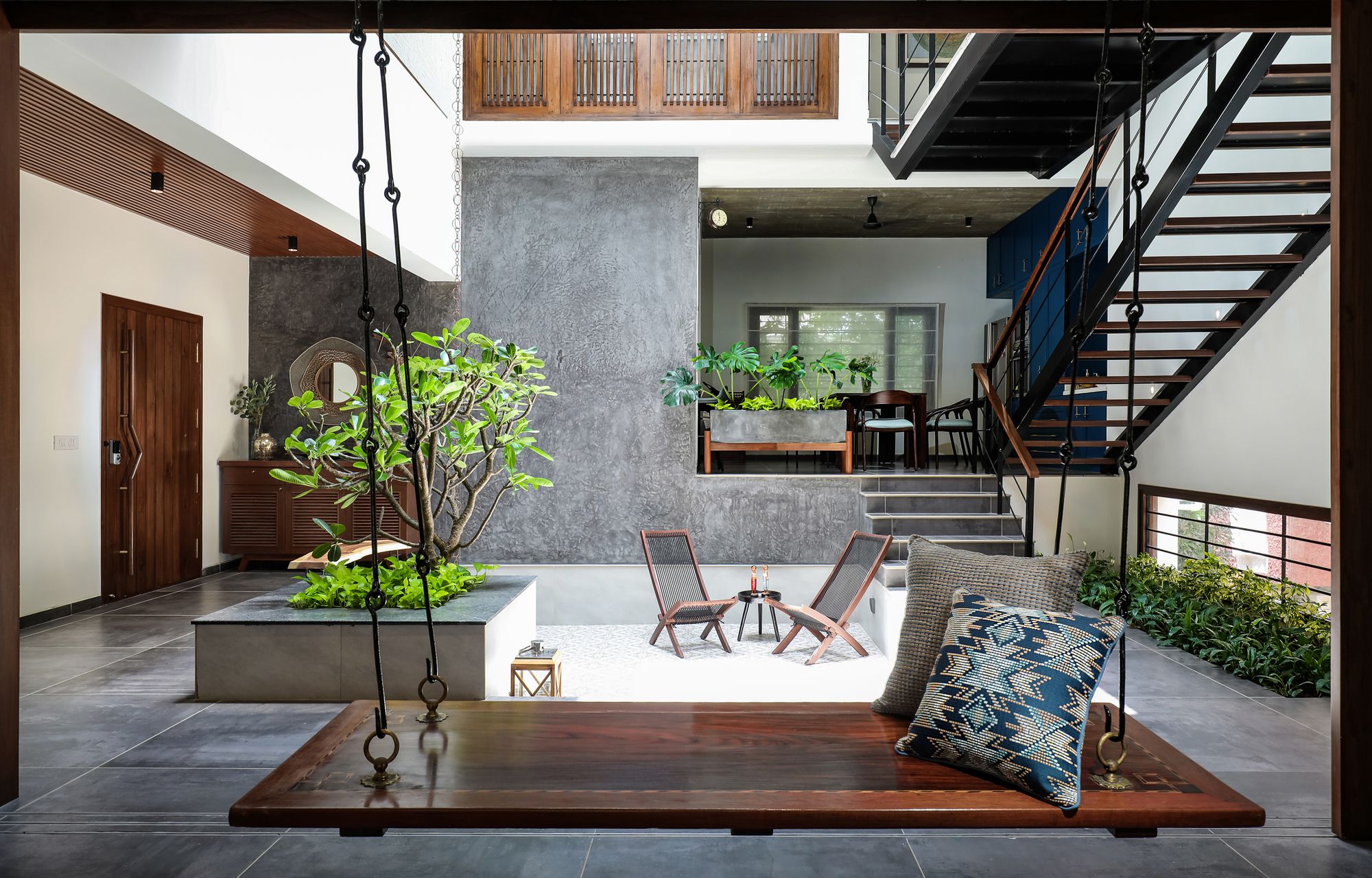 This contemporary house in Chennai is grounded in traditional South-Indian architecture