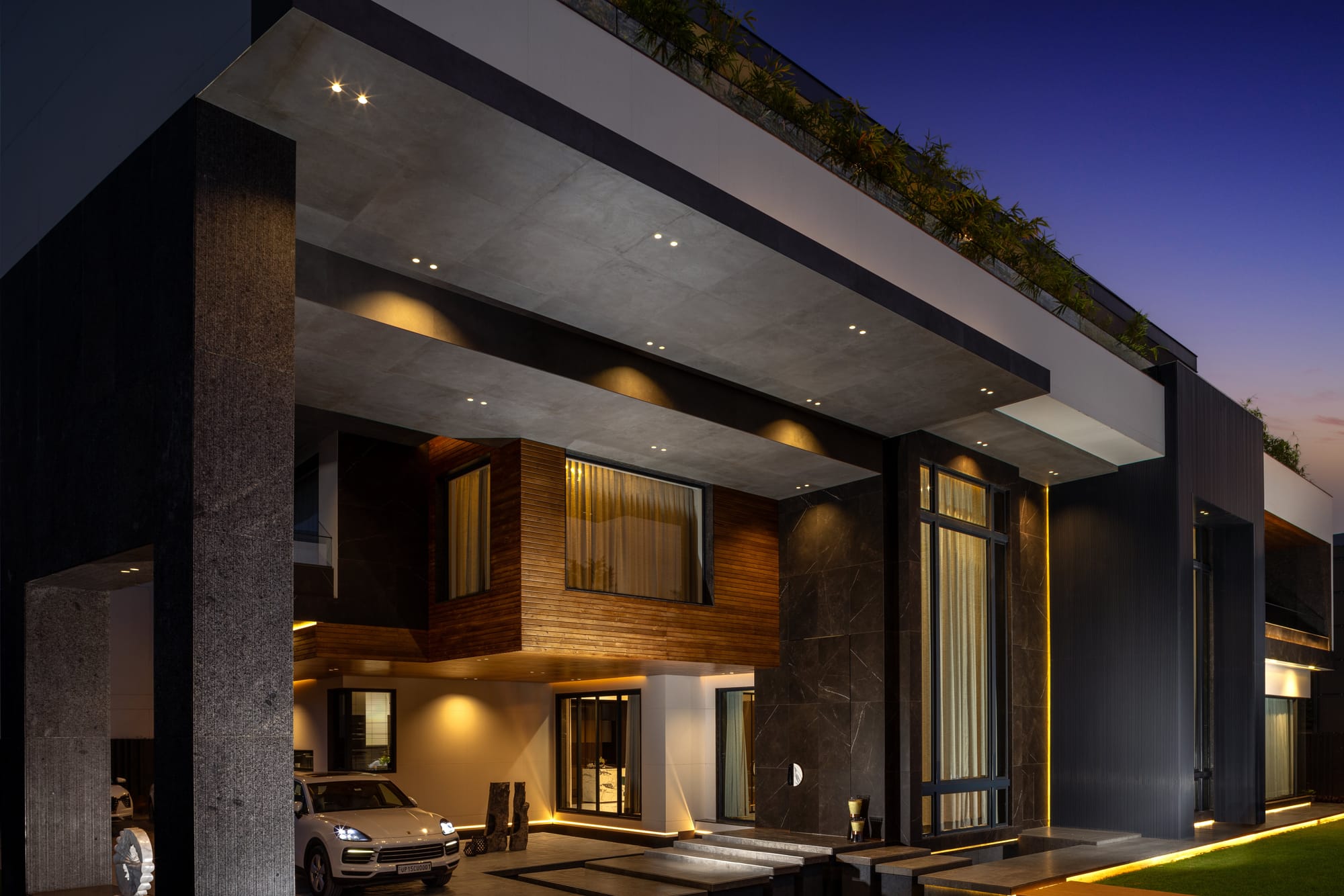 An Ode to Minimal Luxury: This Meerut Home Is Elevated By Marble Cladding, Sculptural Staircases And Flowing Water