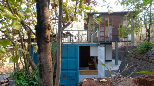 This Shipping Container in Pune Becomes the Owners Debut Home in the Mountains